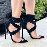 Lace Up High Heel Sandals - LaPalmeDuPrix